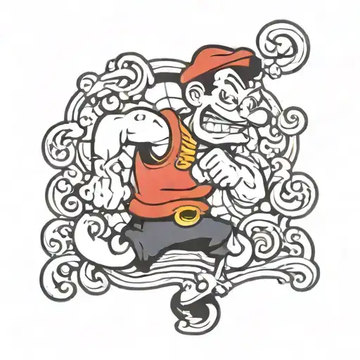 popeye tattoo design idea