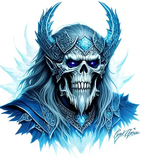 lich king tattoo design idea