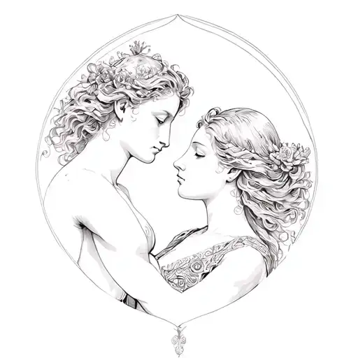Eros And Psyche tattoo design idea