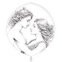 Eros And Psyche tattoo design idea
