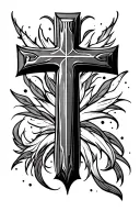 cross numbers 224 tattoo design idea