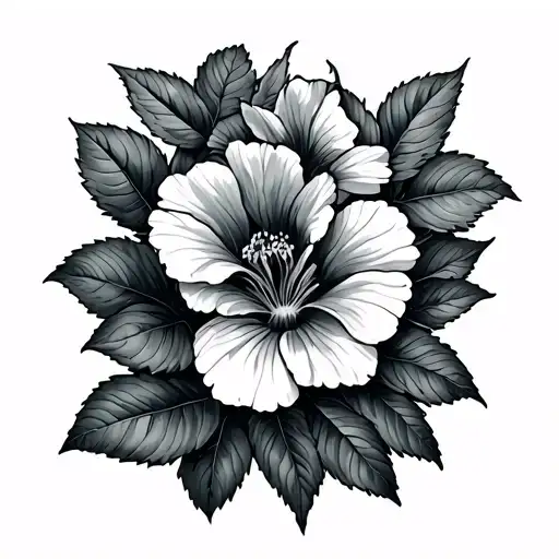shoulder tattoo of geranium palmatum flowers  tattoo design idea