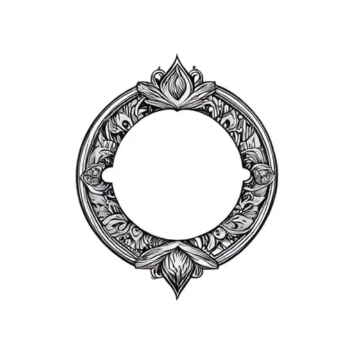 Round stamp Owned by Mistress Markétka Big M tattoo design idea