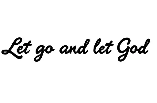 "Let go and let God" tattoo design idea