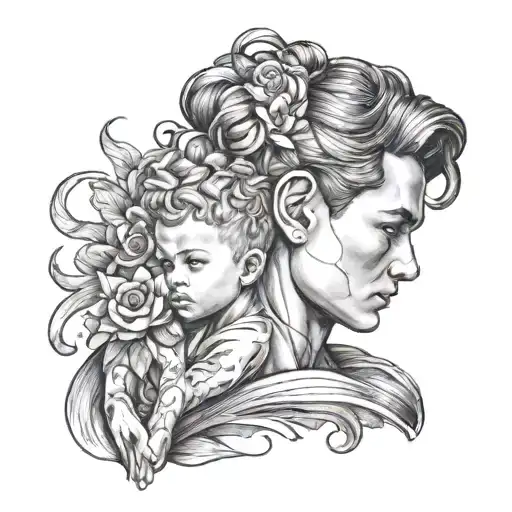 my nephew on my shoulder tattoo tattoo design idea