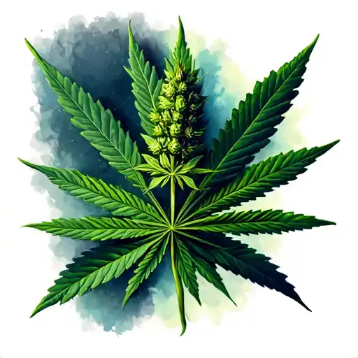 marihuana tattoo design idea