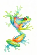 frog candy tattoo design idea