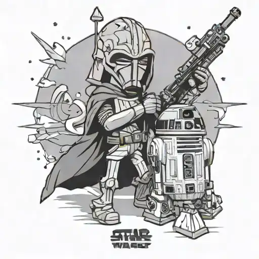 Star Wars Calvin and Hobbes tattoo design idea