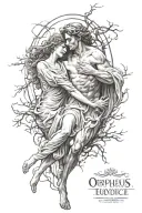 Orpheus And Eurydice Eurydice dying tattoo design idea