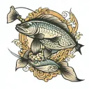 fly fishing tattoo design idea