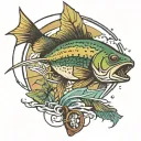 fly fishing tattoo design idea