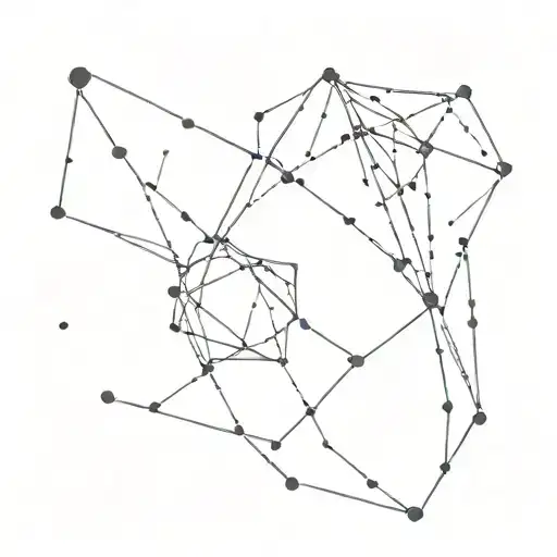 geometric shapes constellation cassiopeia tattoo design idea
