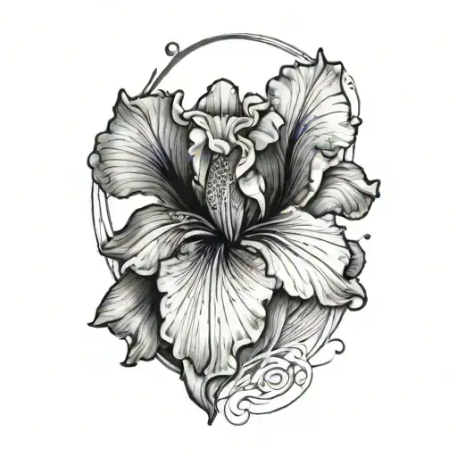 iris arm sleeve memorial tattoo for my mom tribute tattoo design idea