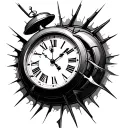 Broken Clock tattoo design idea