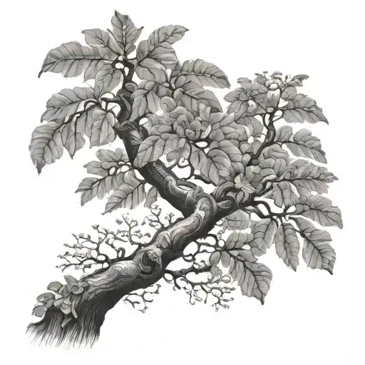 ceiba tree tattoo design idea