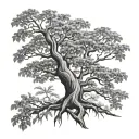 ceiba tree tattoo design idea