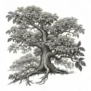 ceiba tree tattoo design idea