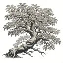ceiba tree tattoo design idea