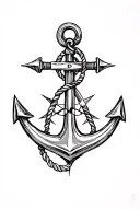 Anchor and compass tattoo design idea