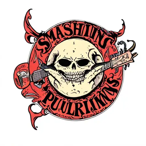 Smashing Pumpkins band logo tattoo design idea