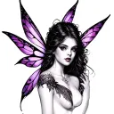 evil fairy tattoo design idea
