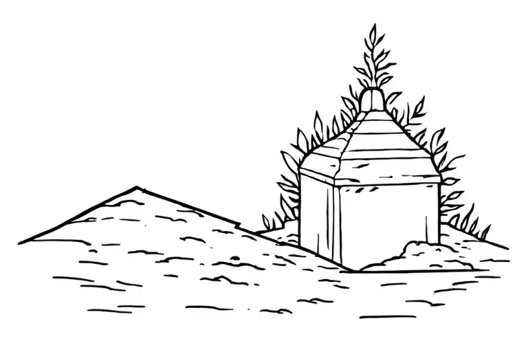 Jesus Empty Tomb tattoo design idea