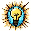 light bulb shining tattoo design idea