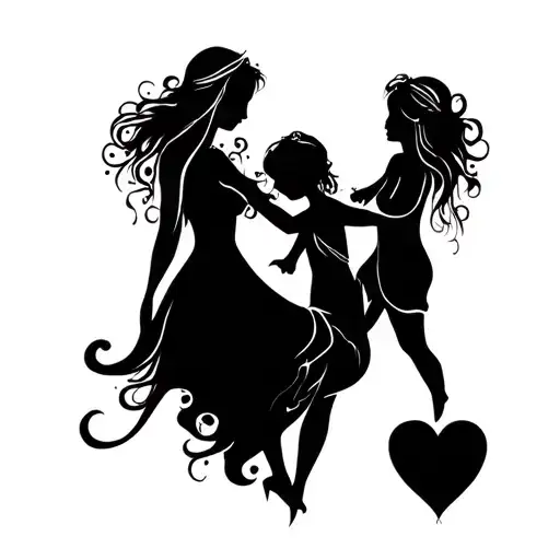 Triskel amor madre, hija e hijo tattoo design idea