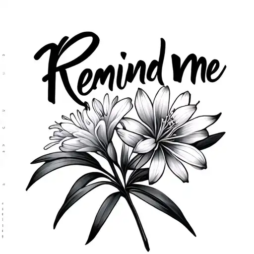 "Reminds me " agapanthus tattoo design idea