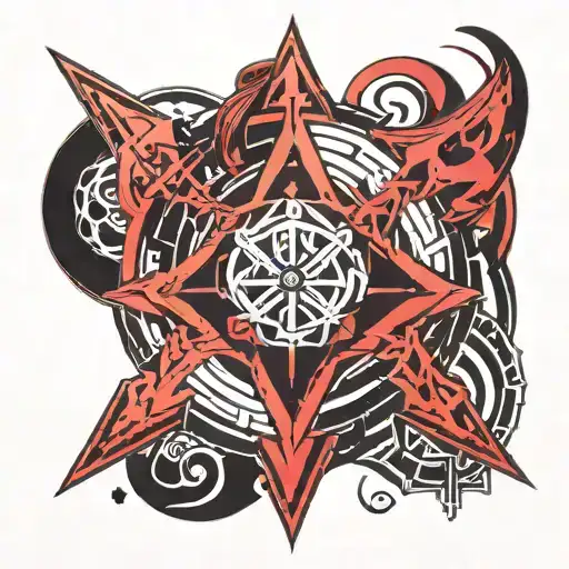 cyber sigil tattoo design idea
