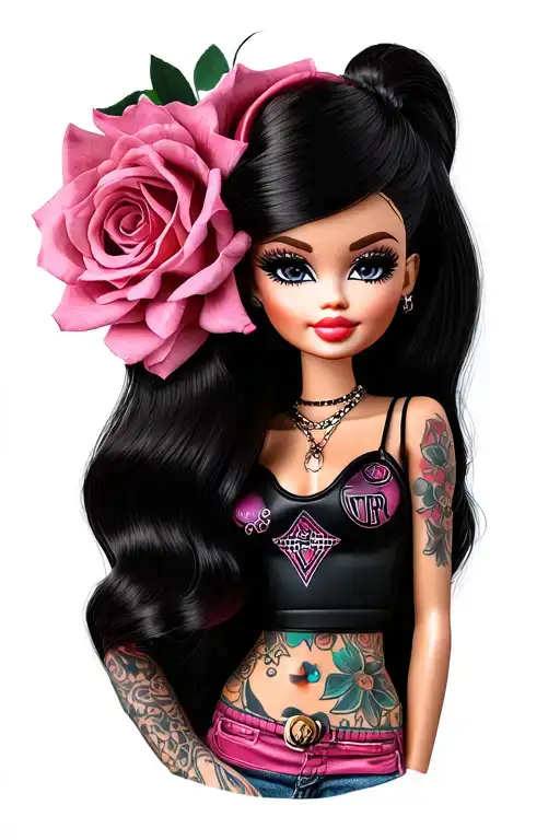 bratz doll tattoo design idea