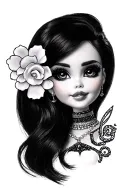 bratz doll tattoo design idea