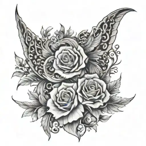 oldest of 3 daughters one represented tattoo design idea
