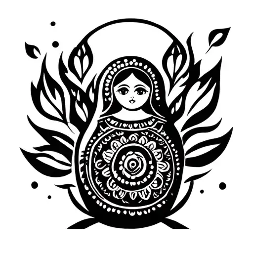 Russian nesting doll. Cool design around it  tattoo design idea
