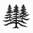 Douglas fir tree with Oregon tattoo design idea