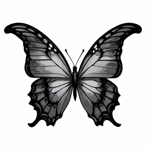 Gothic Butterfly tattoo design idea