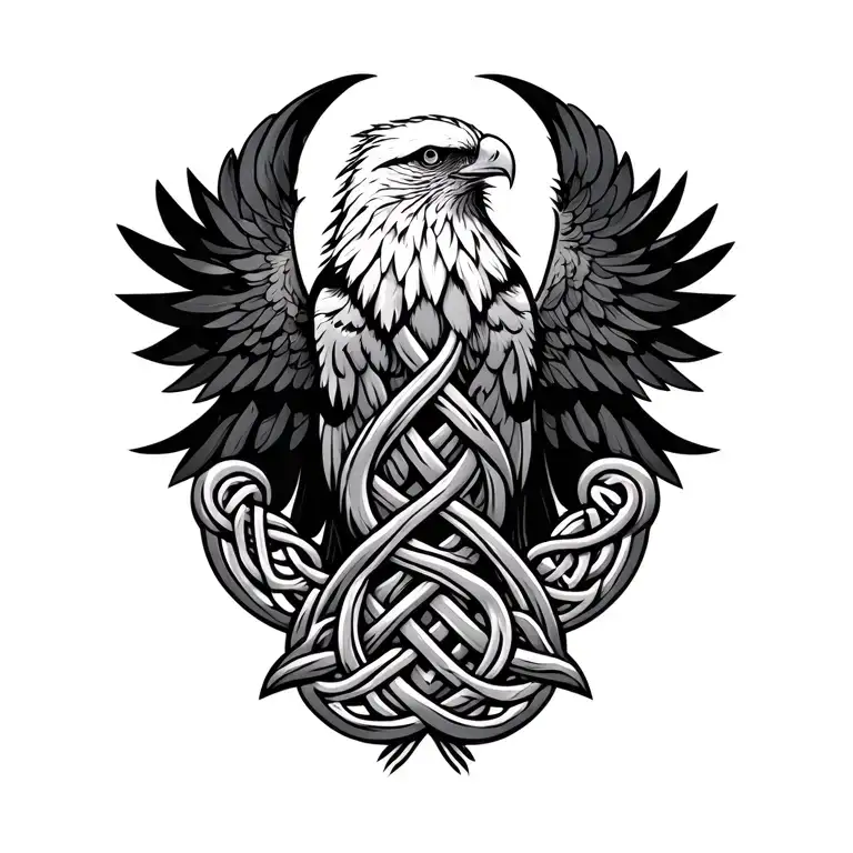 Red Kite made from Celtic trinty Knot tattoo design idea
