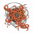 red string theory tattoo design idea