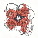 red string theory tattoo design idea