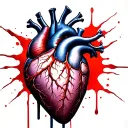 caged bleeding anatomically correct heart tattoo tattoo design idea