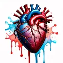 caged bleeding anatomically correct heart tattoo tattoo design idea