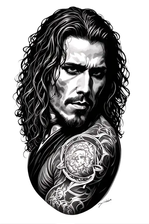 Johnny Silverhand arm tattoos tattoo design idea