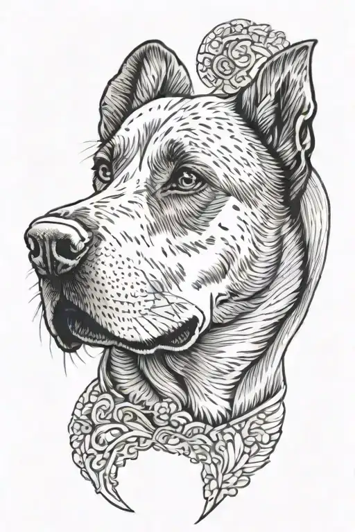 dog nose tattoo design idea