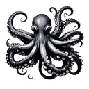 Steampunk octopus tattoo design idea