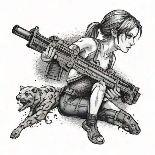 resident evil Jill Valentine   tattoo design idea
