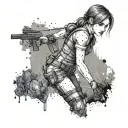 resident evil Jill Valentine   tattoo design idea