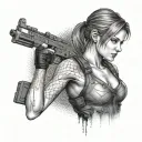resident evil Jill Valentine   tattoo design idea