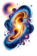 Galaxy Space black hole tattoo design idea
