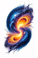 Galaxy Space black hole tattoo design idea