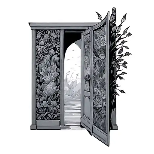 when one door closes another one opens tattoo design idea